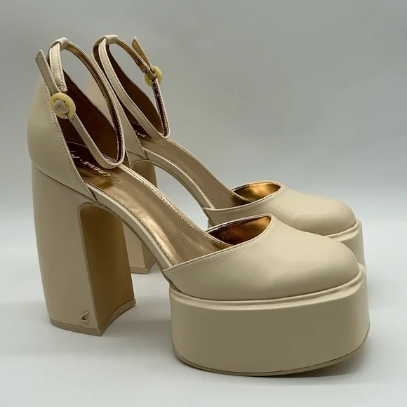 Circus by Sam Edelman Women’s Bailey Platform Heels Vanilla Color 10M Vegan NWB - Picture 4 of 12